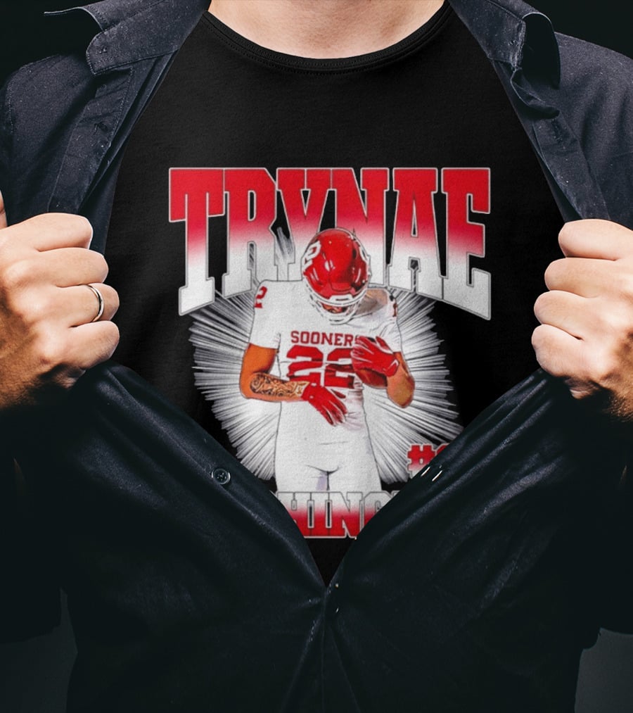 Trynae Washington Sooners Football #22 Oklahoma Player T-Shirt