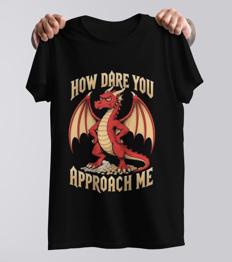 How Dare You Approach Me Dragon Fantasy Winged Creature T-Shirt