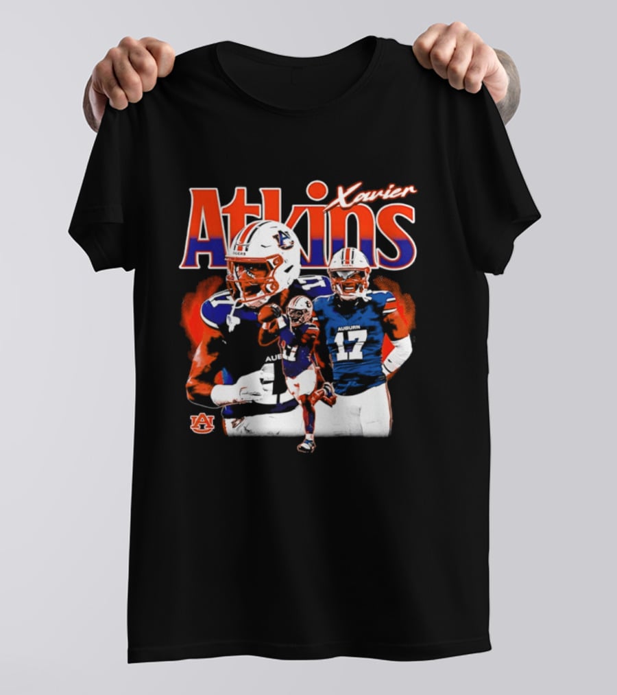 Xavier Atkins Auburn Tigers Football Player Number 17 Collage T-Shirt