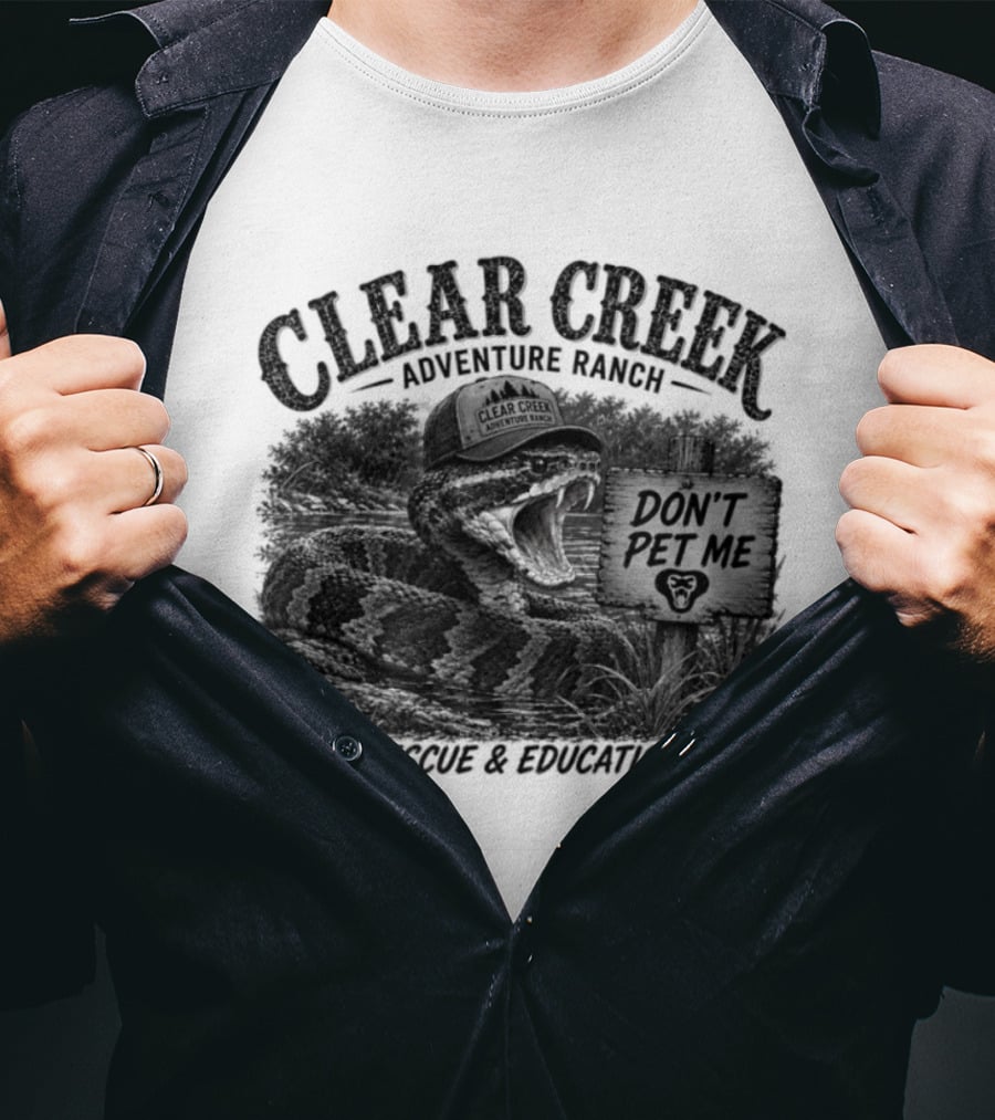 Clear Creek Adventure Ranch Don't Pet Me Rescue Education T-Shirt