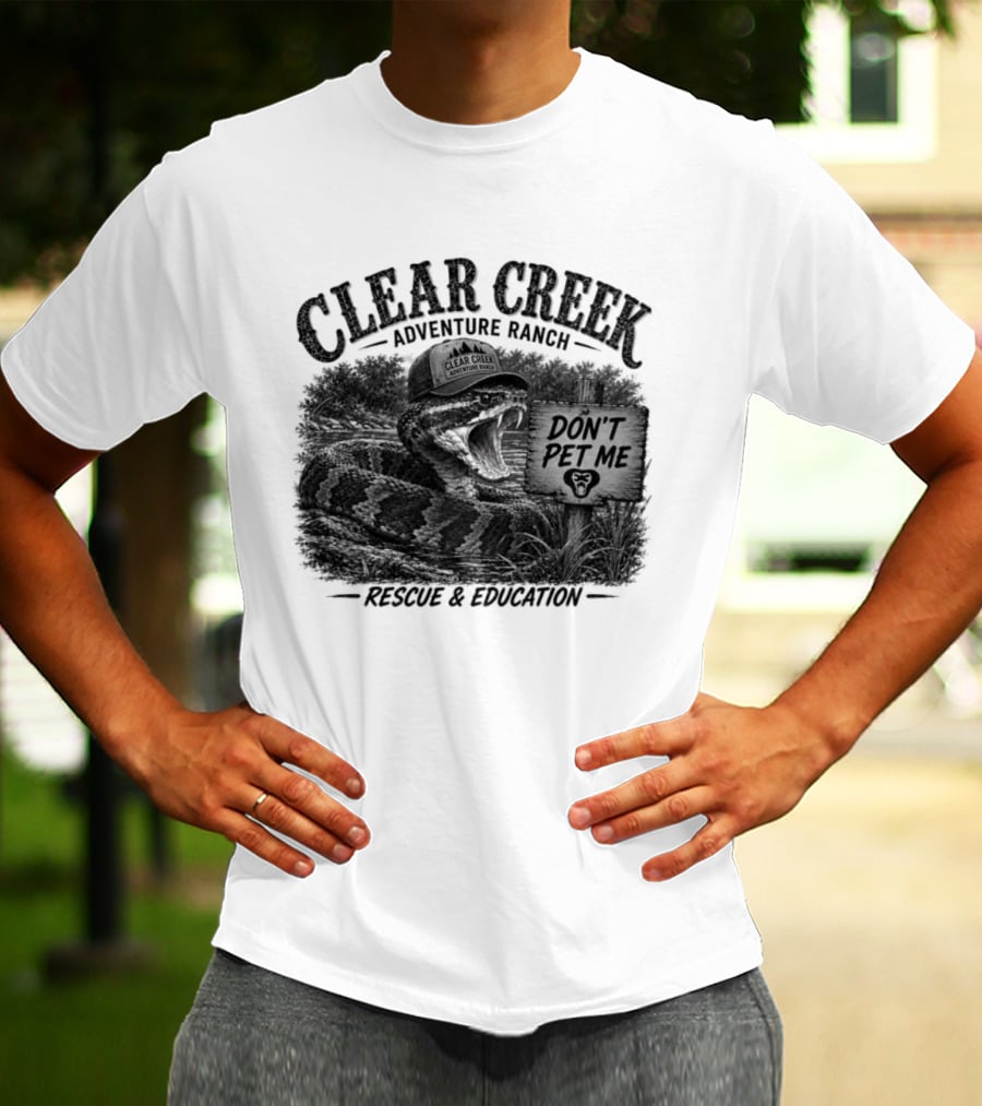 Clear Creek Adventure Ranch Don't Pet Me Rescue Education T-Shirt