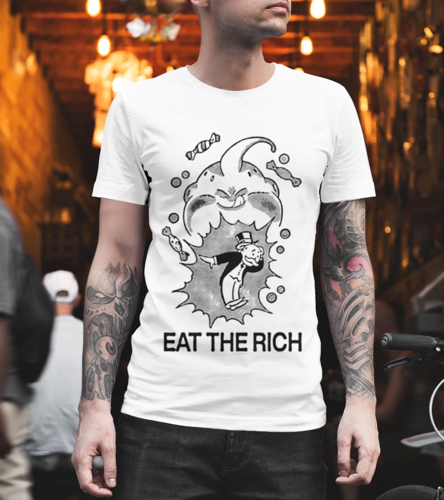 Eat The Rich Majin Buu And Monopoly Man Fusion T-Shirt
