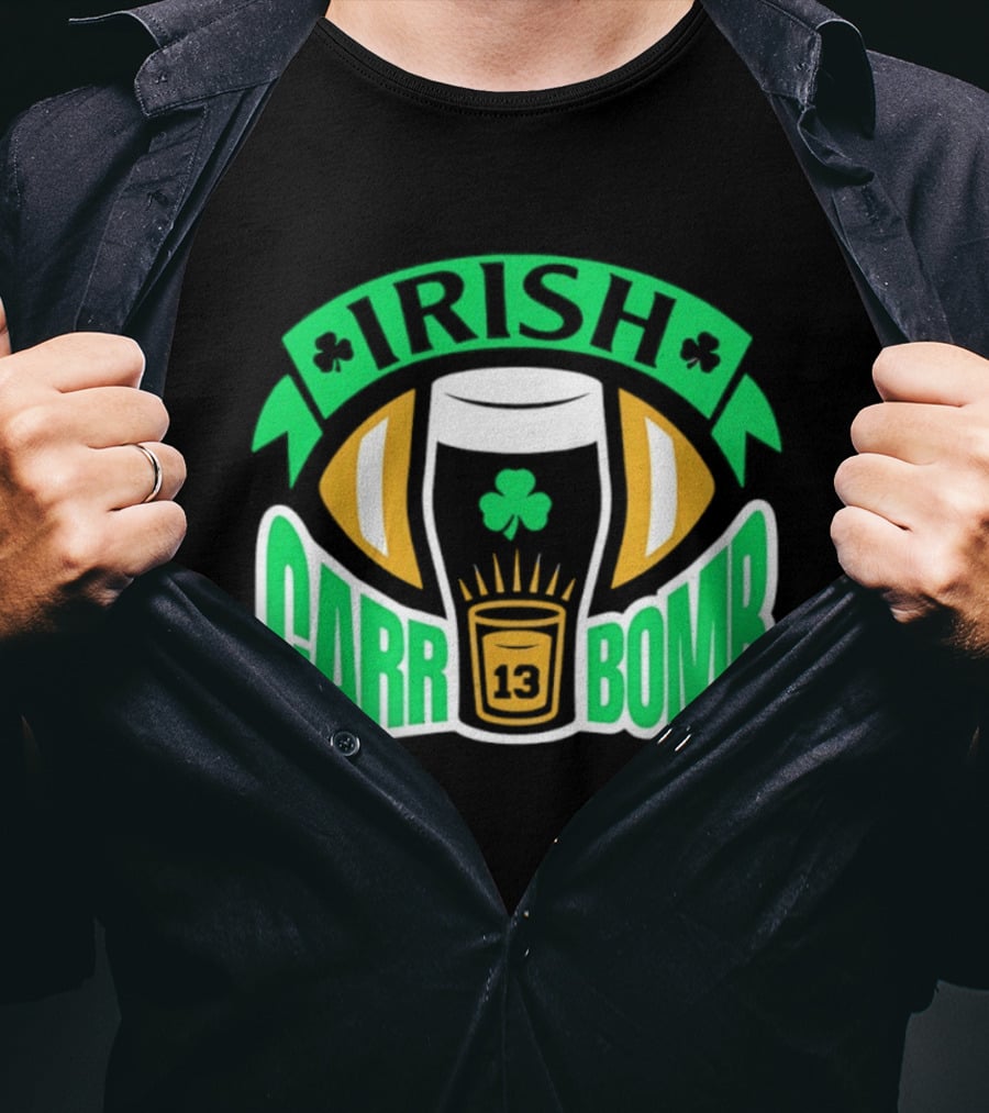 Notre Dame Fighting Irish Carr Bomb 13 Beer Pint T-Shirt