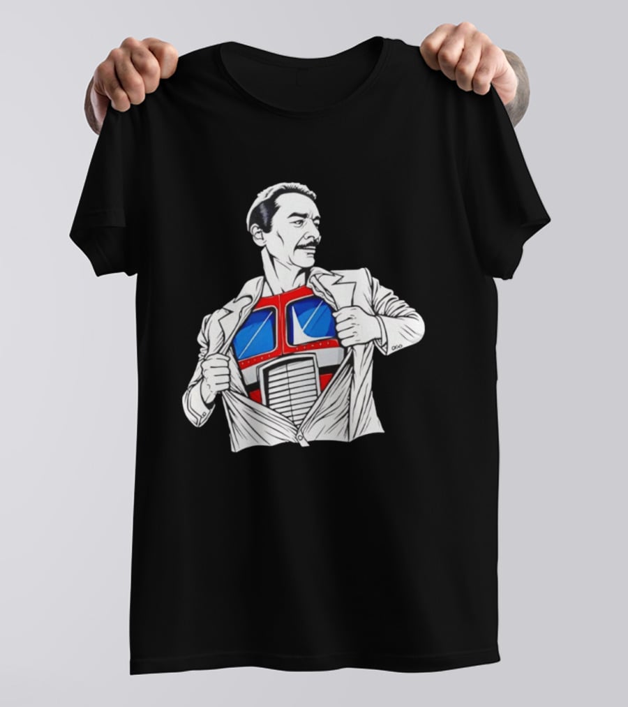 Peter Cullen Optimus Prime Clark Kent Superhero Transformation T-Shirt