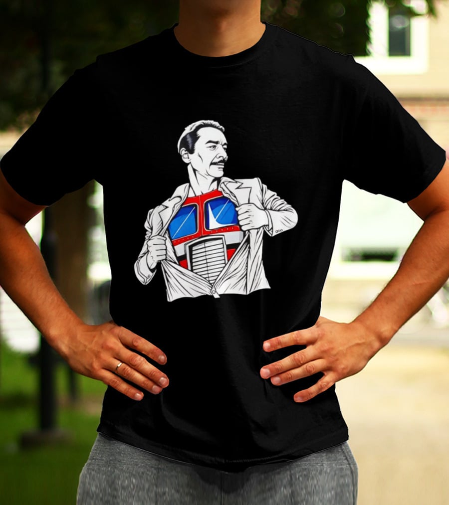 Peter Cullen Optimus Prime Clark Kent Superhero Transformation T-Shirt