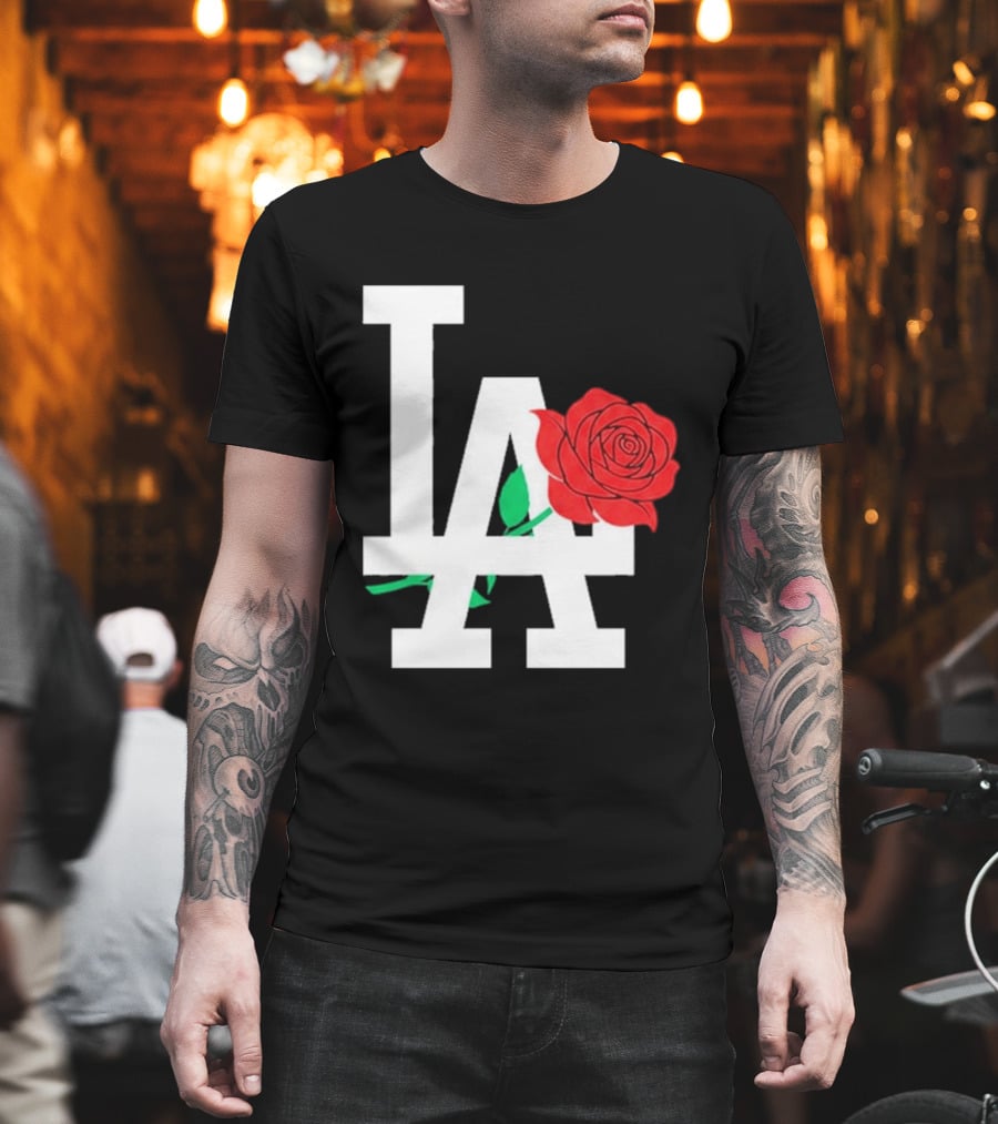 2026 Dodgers Date Night LA Rose T-Shirt