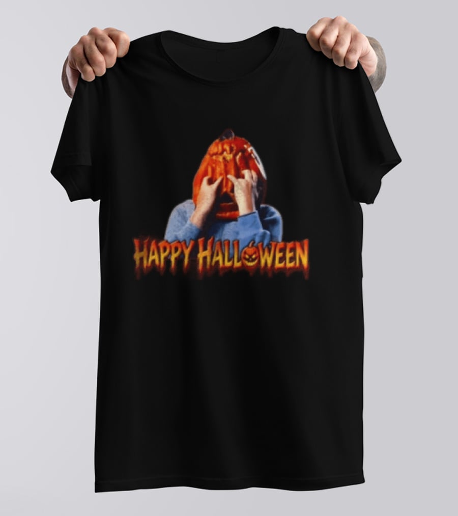 Halloween Pumpkin Head Child Happy Halloween T-Shirt