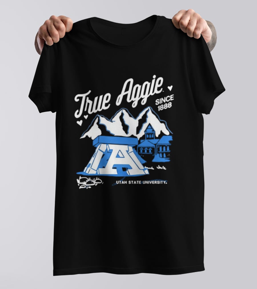 True Aggie 1888 Utah State University Heritage Iconography T-Shirt