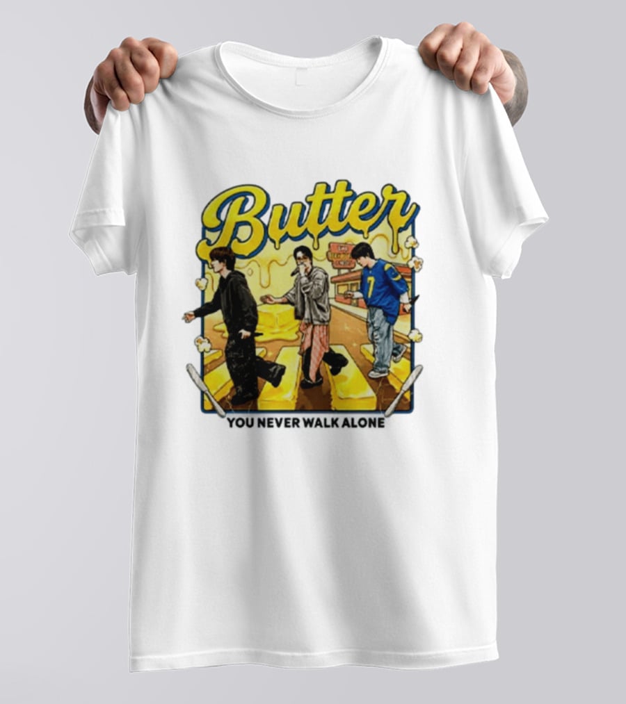Butter BTS You Never Walk Alone Yellow Aesthetic Pop T-Shirt