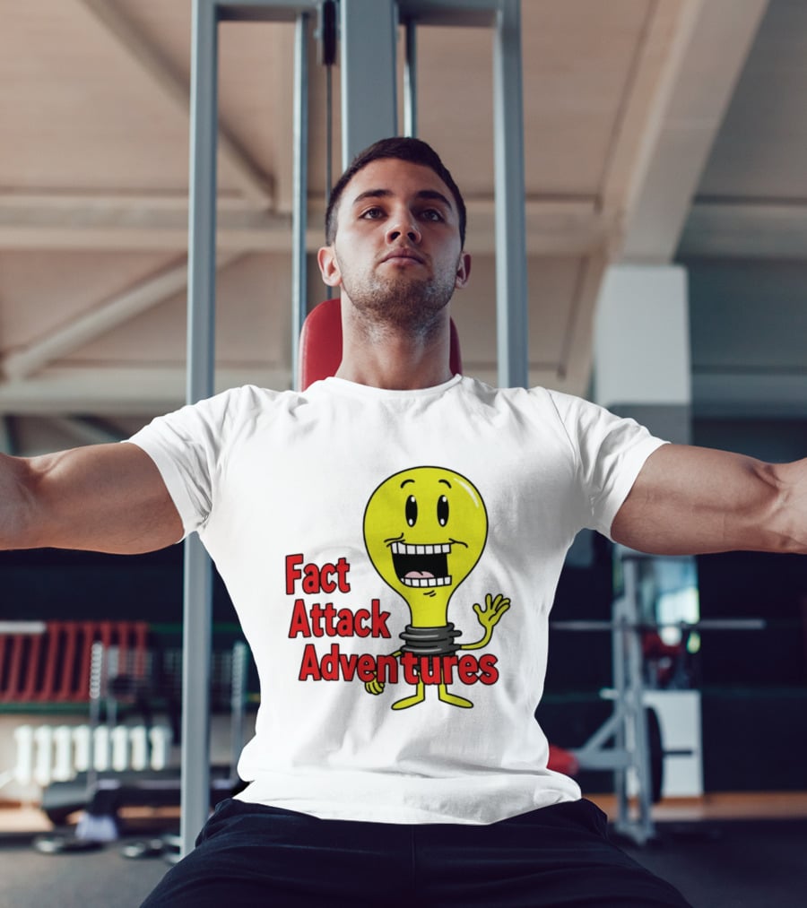 Fact Attack Adventures Smiling Light Bulb T-Shirt