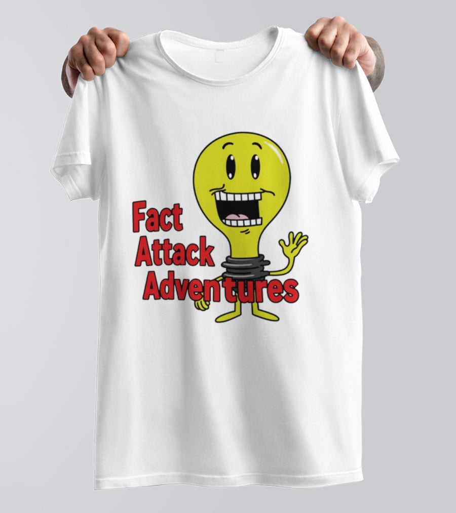 Fact Attack Adventures Smiling Light Bulb T-Shirt