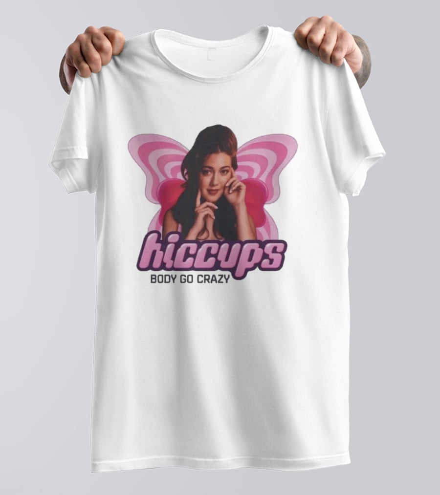 Hiccups Body Go Crazy Pink Butterfly Wings T-Shirt