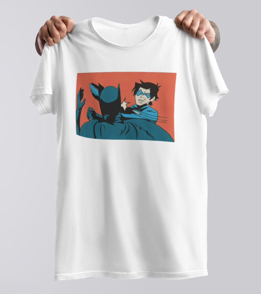 Nightwing Slaps Batman Dick Grayson Meme Comic Panel T-Shirt