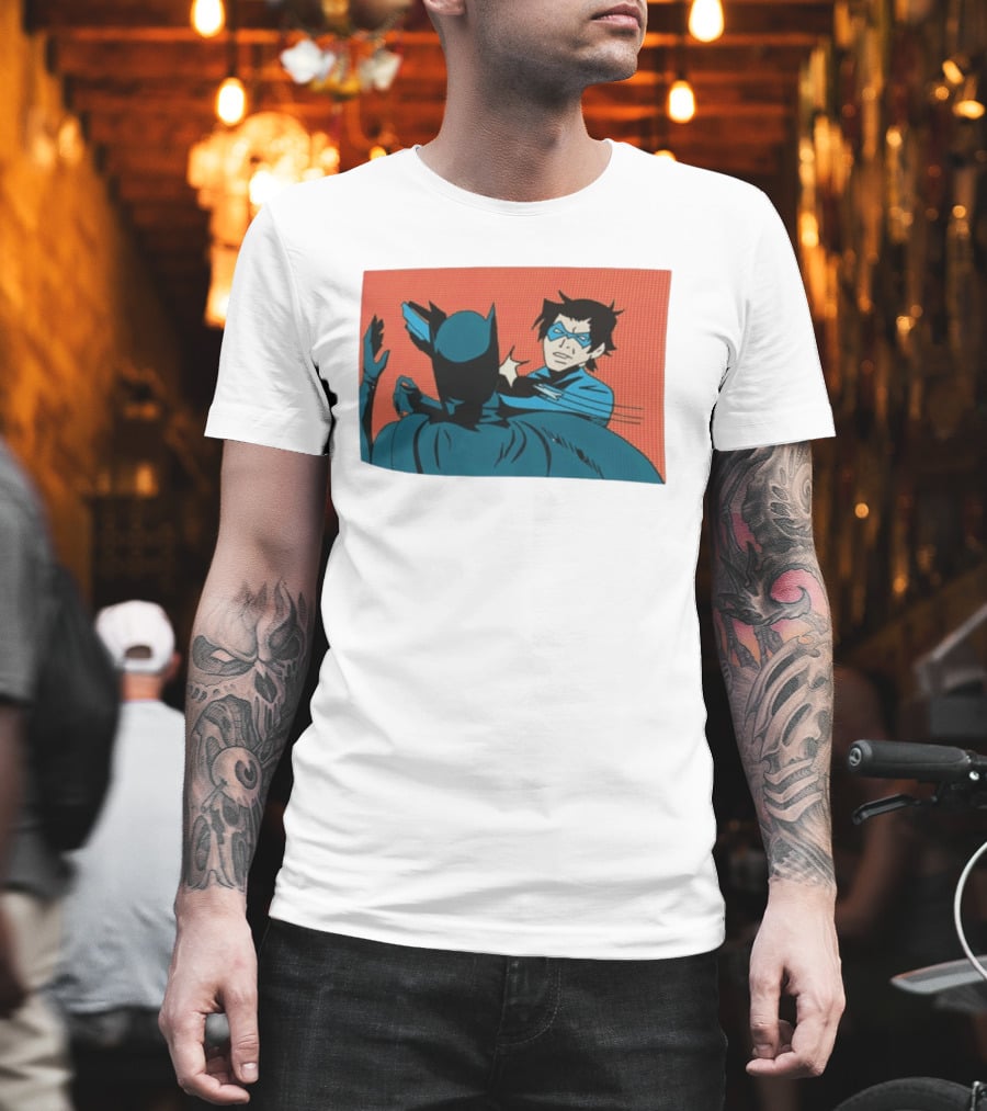 Nightwing Slaps Batman Dick Grayson Meme Comic Panel T-Shirt