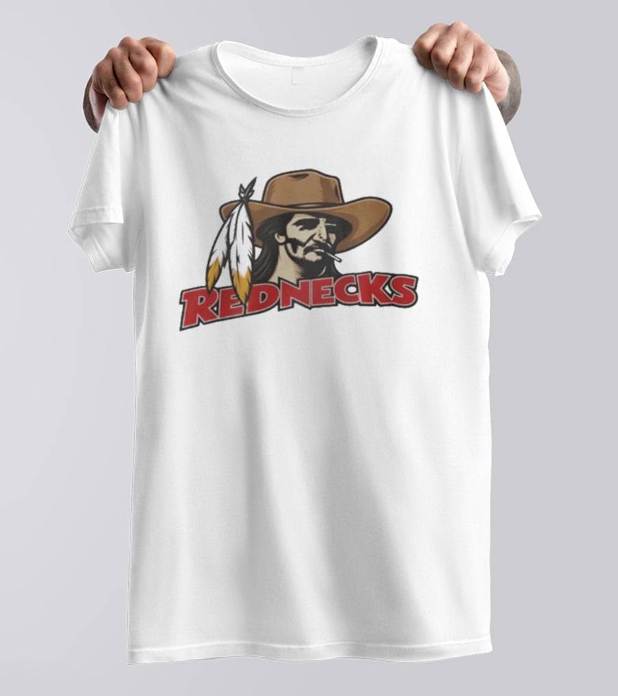 Rednecks Cowboy Icon With Feathered Hat T-Shirt