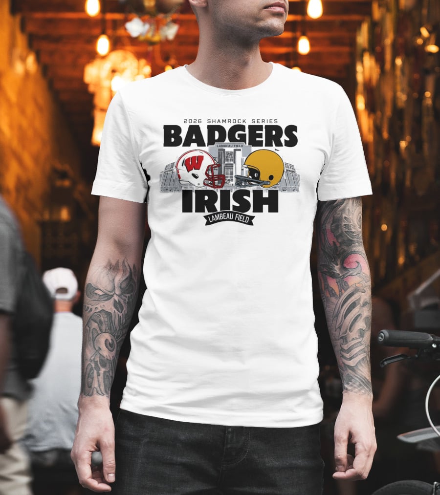 2026 Shamrock Series Badgers Vs Irish Lambeau Field Matchup T-Shirt