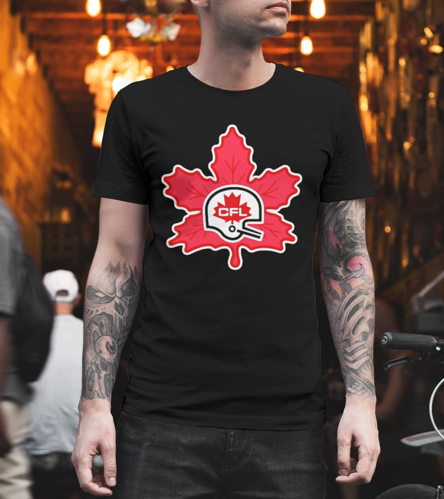 CFL Canadian Football Leaf Helmet T-Shirt