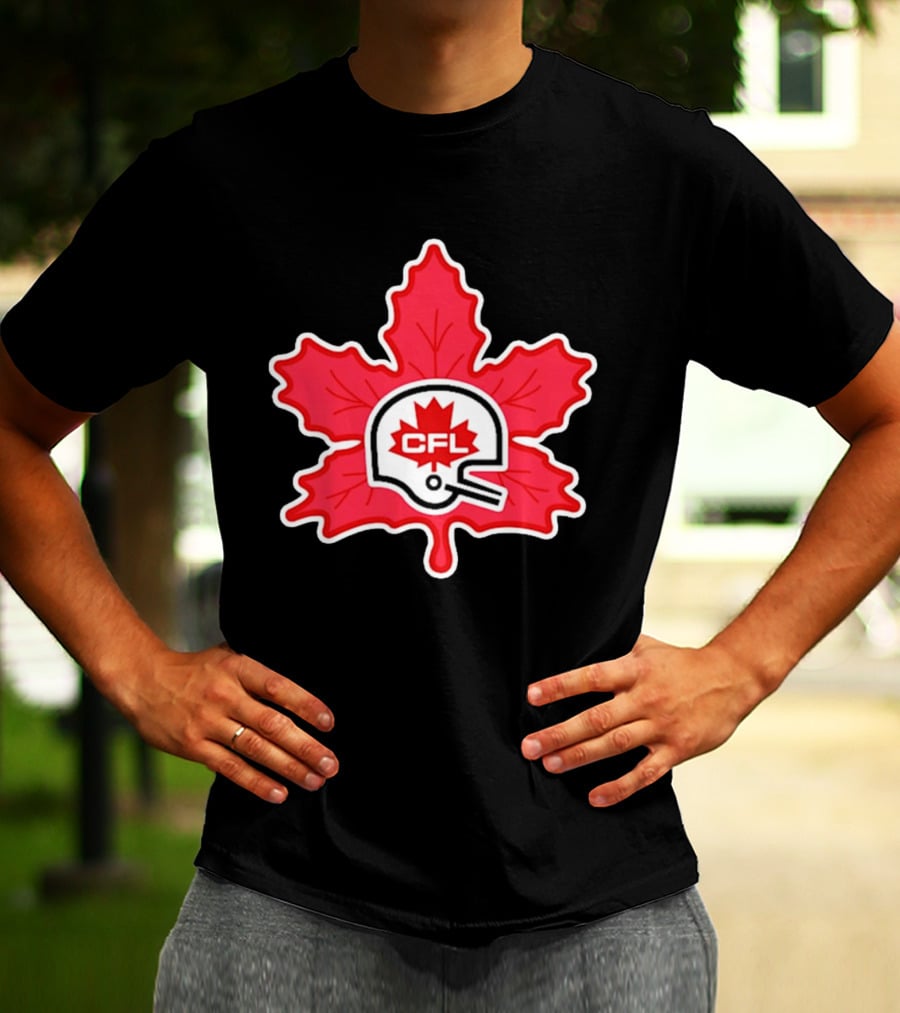 CFL Canadian Football Leaf Helmet T-Shirt