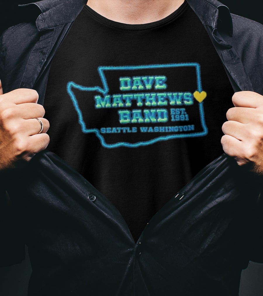 Dave Matthews Band Seattle Washington Est 1991 T-Shirt