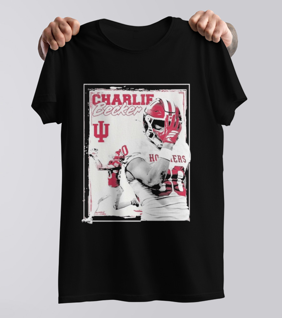 Charlie Becker Indiana Hoosiers Football Student Athlete #80 T-Shirt