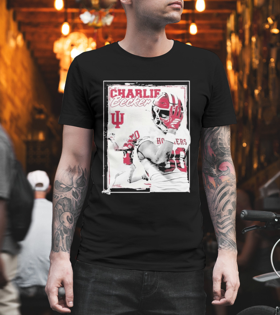 Charlie Becker Indiana Hoosiers Football Student Athlete #80 T-Shirt