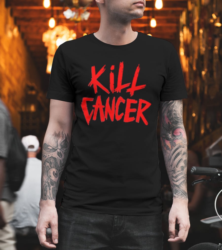 Kill Cancer Bold Red Text Awareness T-Shirt