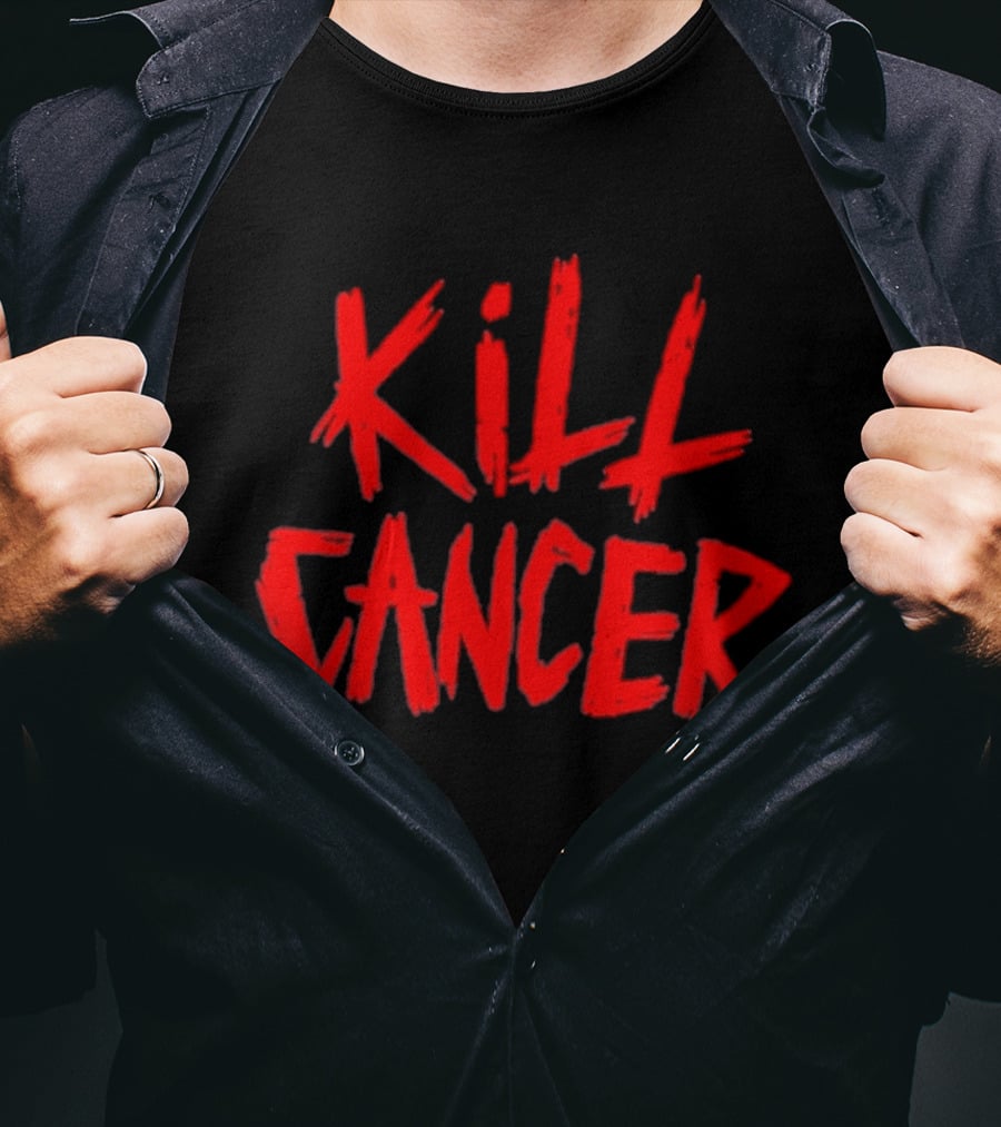 Kill Cancer Bold Red Text Awareness T-Shirt