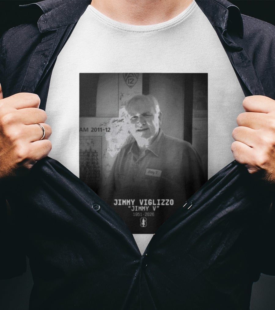 Jimmy Viglizzo "Jimmy V" 1951 2026 Commemoration Stanford Connection T-Shirt