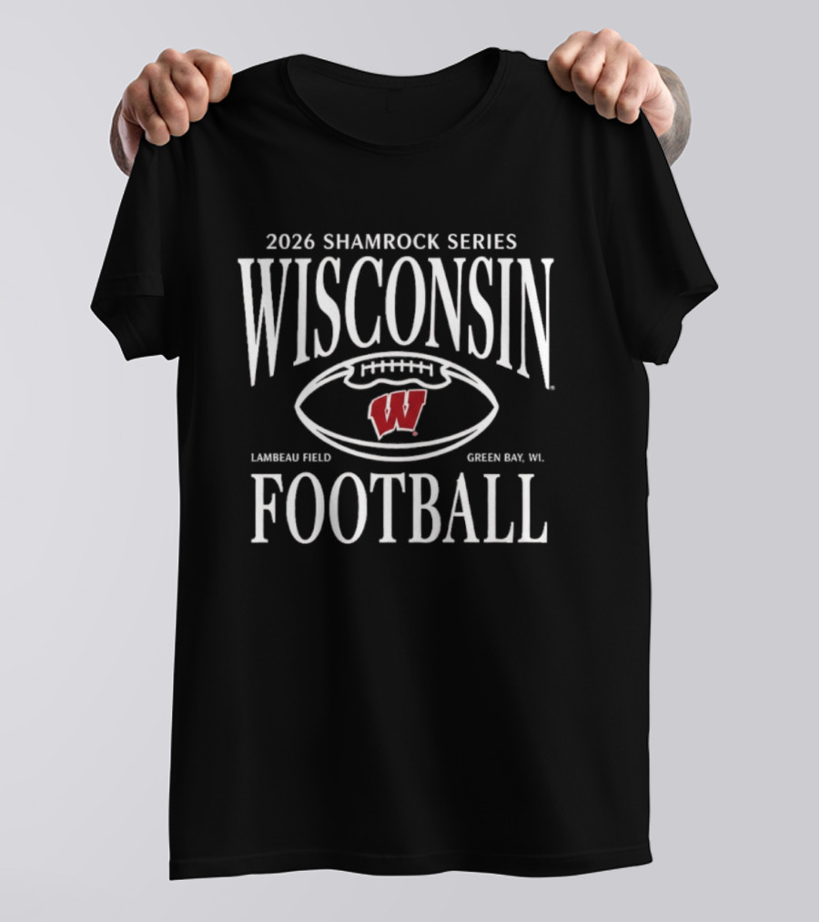 2026 Shamrock Series Wisconsin Football Lambeau Field Green Bay WI T-Shirt