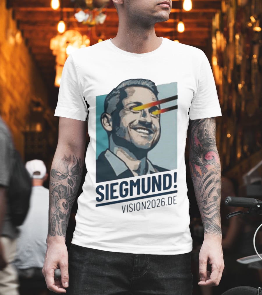 Siegmund Vision2026 DE German Flag Laser Eyes T-Shirt