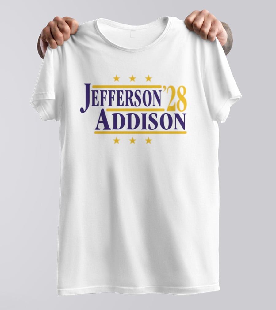 Jefferson Addison 28 Minnesota Vikings Football Stars T-Shirt