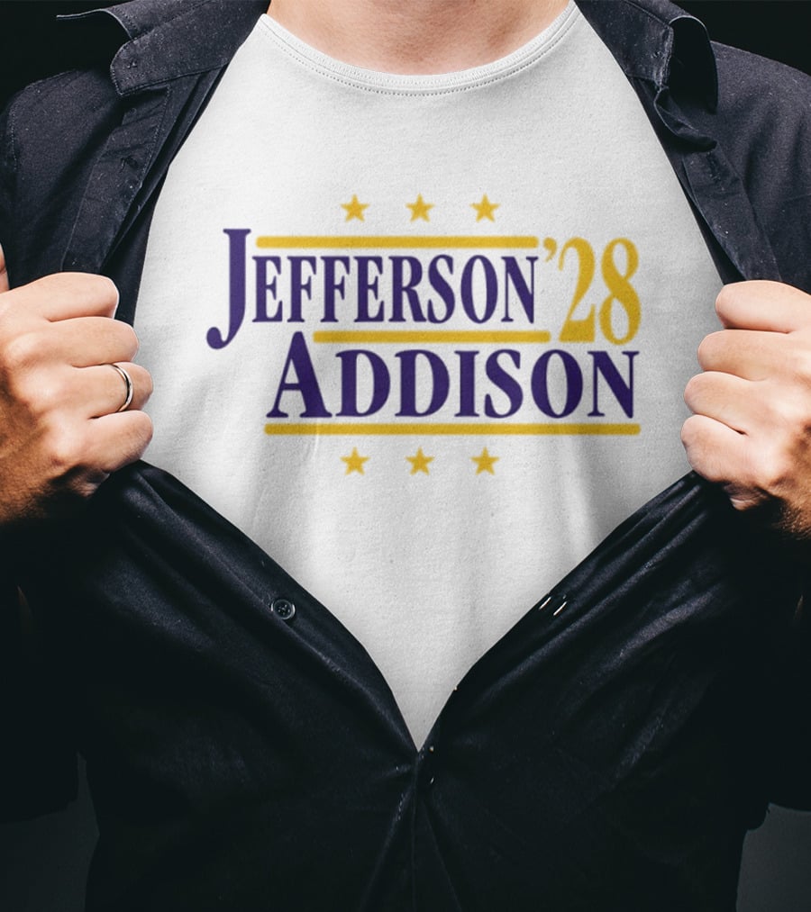 Jefferson Addison 28 Minnesota Vikings Football Stars T-Shirt