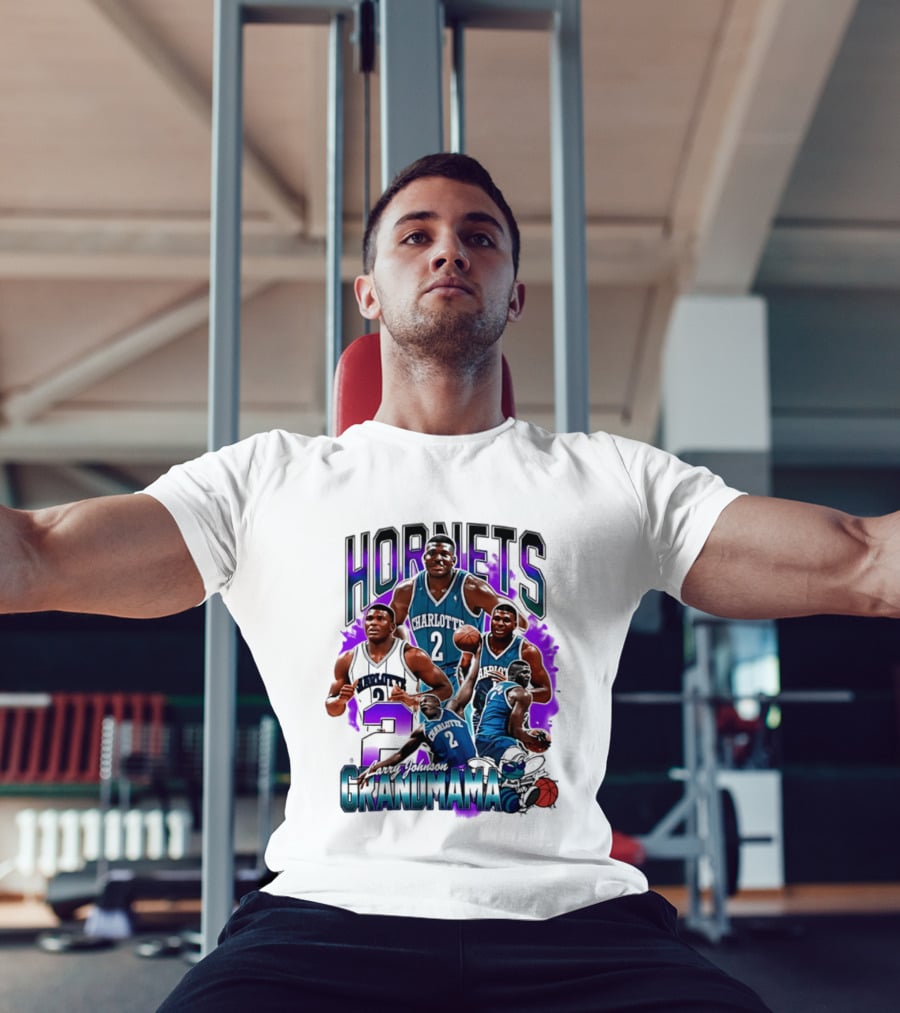 Charlotte Hornets Larry Johnson Basketball Grandmama 2 T-Shirt