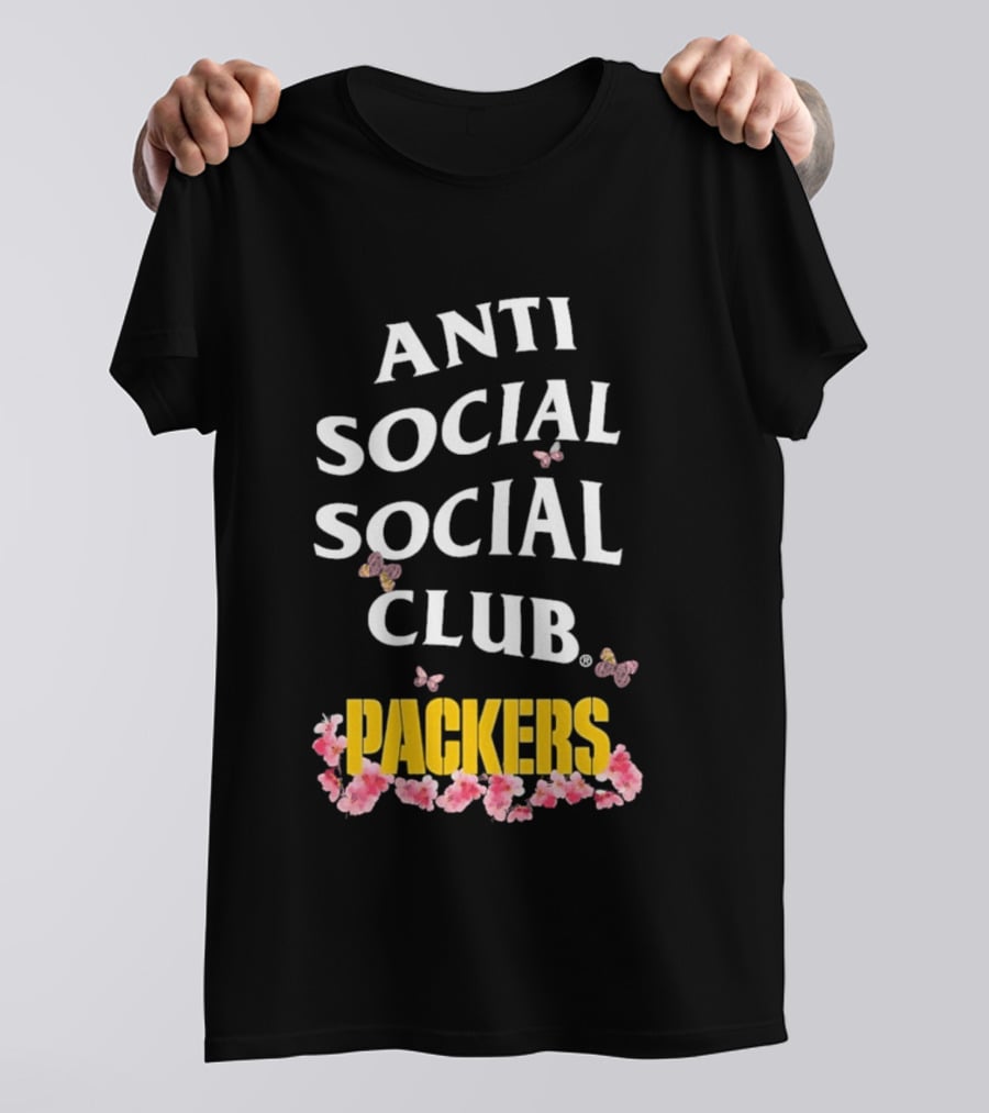 Anti Social Social Club Packers Blossom Pink Butterflies T-Shirt