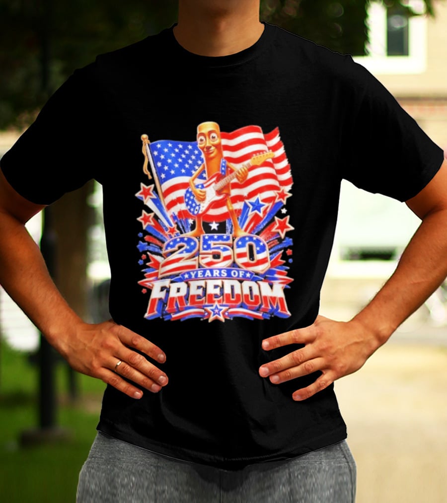 Tung Sahur 250 Years Of Freedom USA Flag 4th July Brainrot Meme T-Shirt