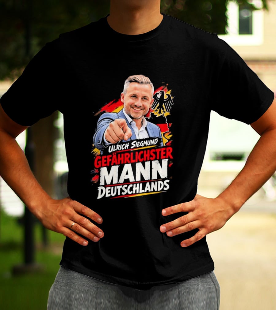 Ulrich Siegmund Gefährlichster Mann Deutschlands Adler Sketch T-Shirt