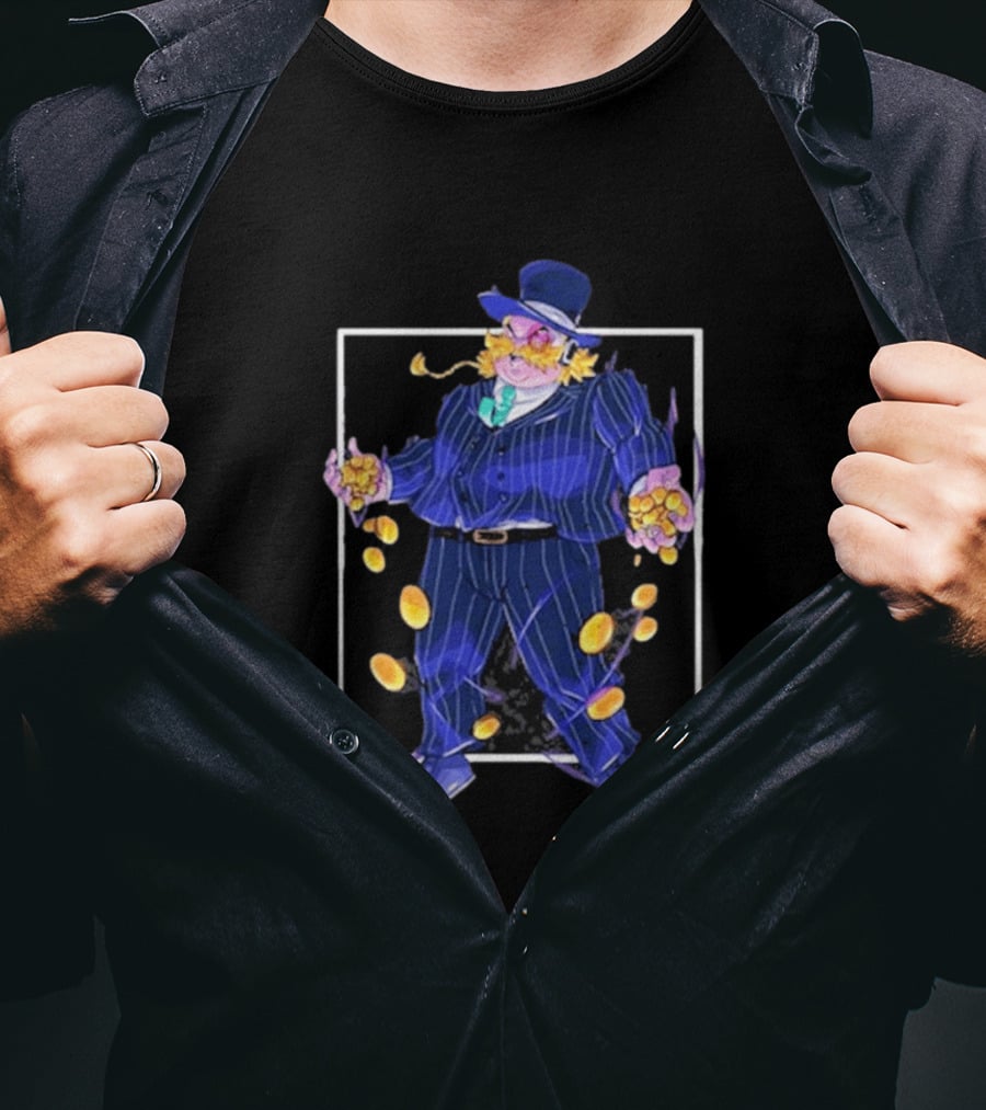 Dropout Mr Moneybags Top Hat Suit Coins September 2026 T-Shirt