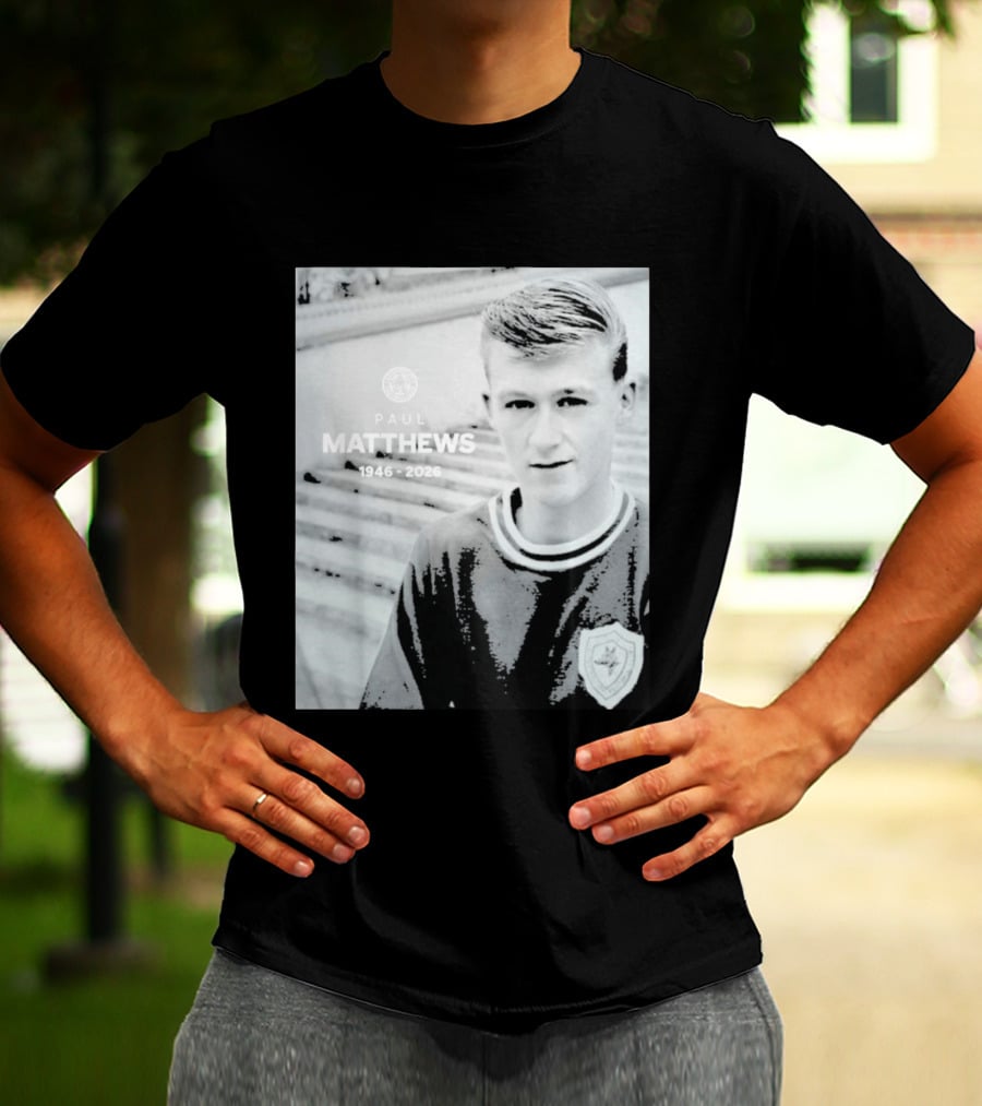 Paul Matthews 1946 2026 Memoriam Soccer Emblem Rugby T-Shirt