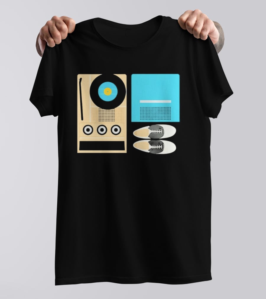 Sam And Suzy Essentials Moonrise Kingdom Record Player Sneakers T-Shirt