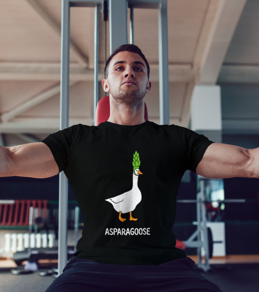 Asparagoose Goose Asparagus Head T-Shirt