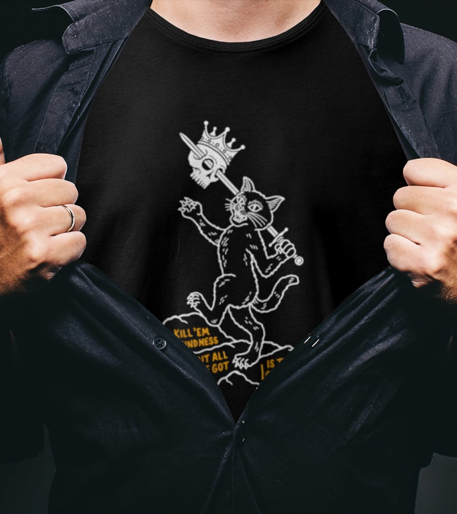 I'd Kill Them With Kindness But All I've Got Is This Longsword Cat Comic T-Shirt