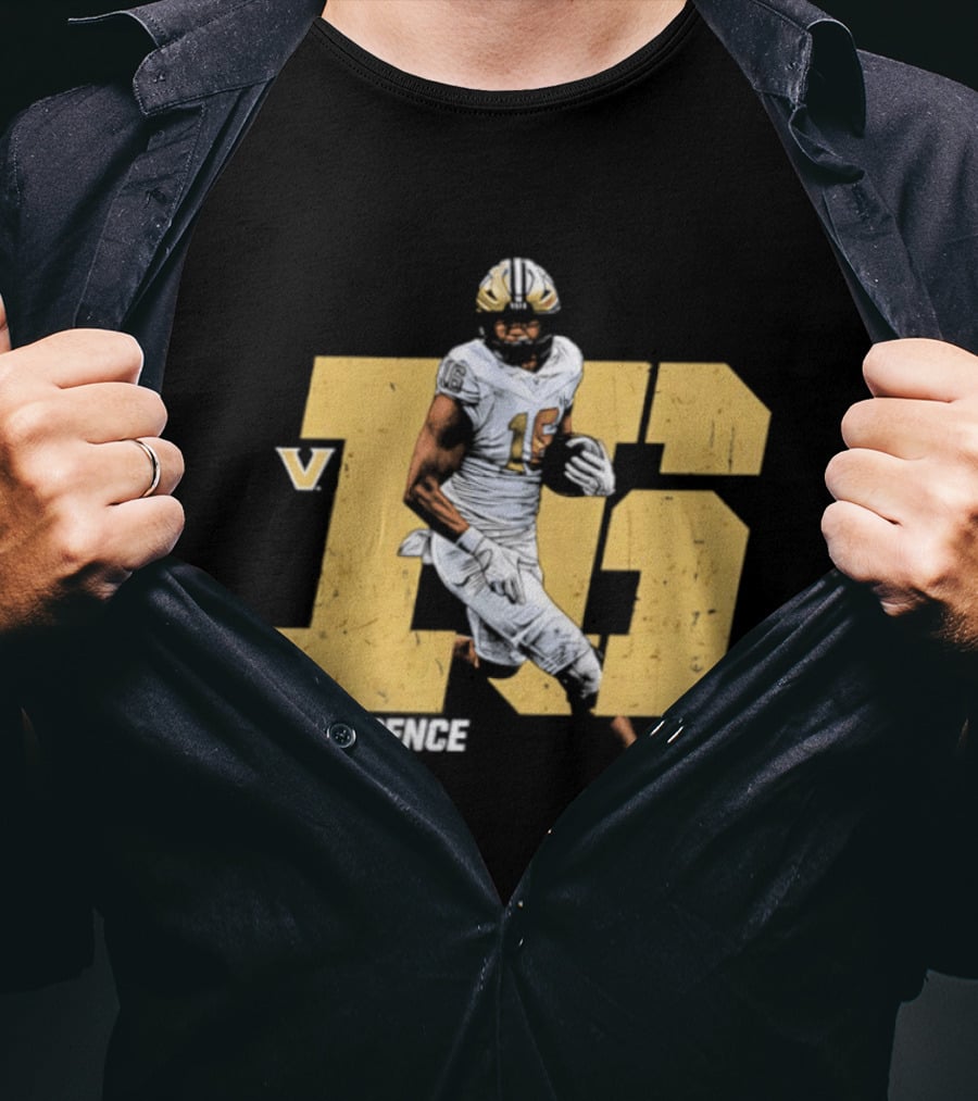 Vanderbilt Commodores Cole Spence 16 NCAA Football Player Pose T-Shirt