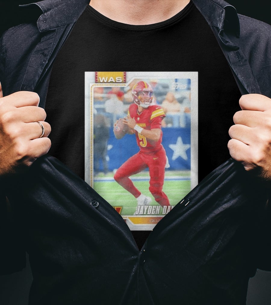 Jayden Daniels Washington Commanders Quarterback 2026 Topps Football T-Shirt