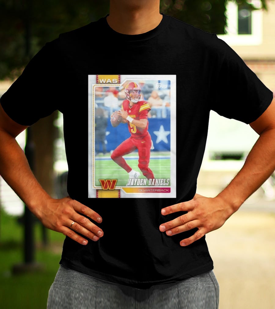Jayden Daniels Washington Commanders Quarterback 2026 Topps Football T-Shirt