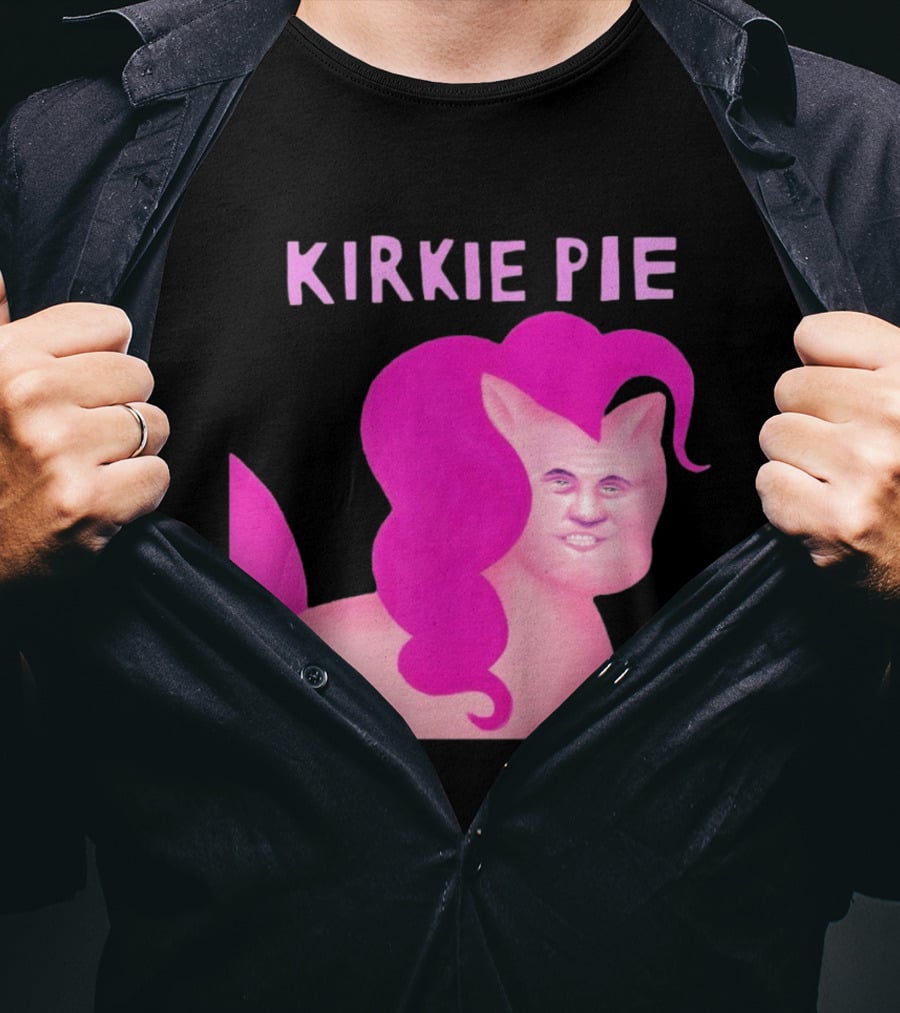 Kirkie Pie Pink Pony Cartoon Face T-Shirt