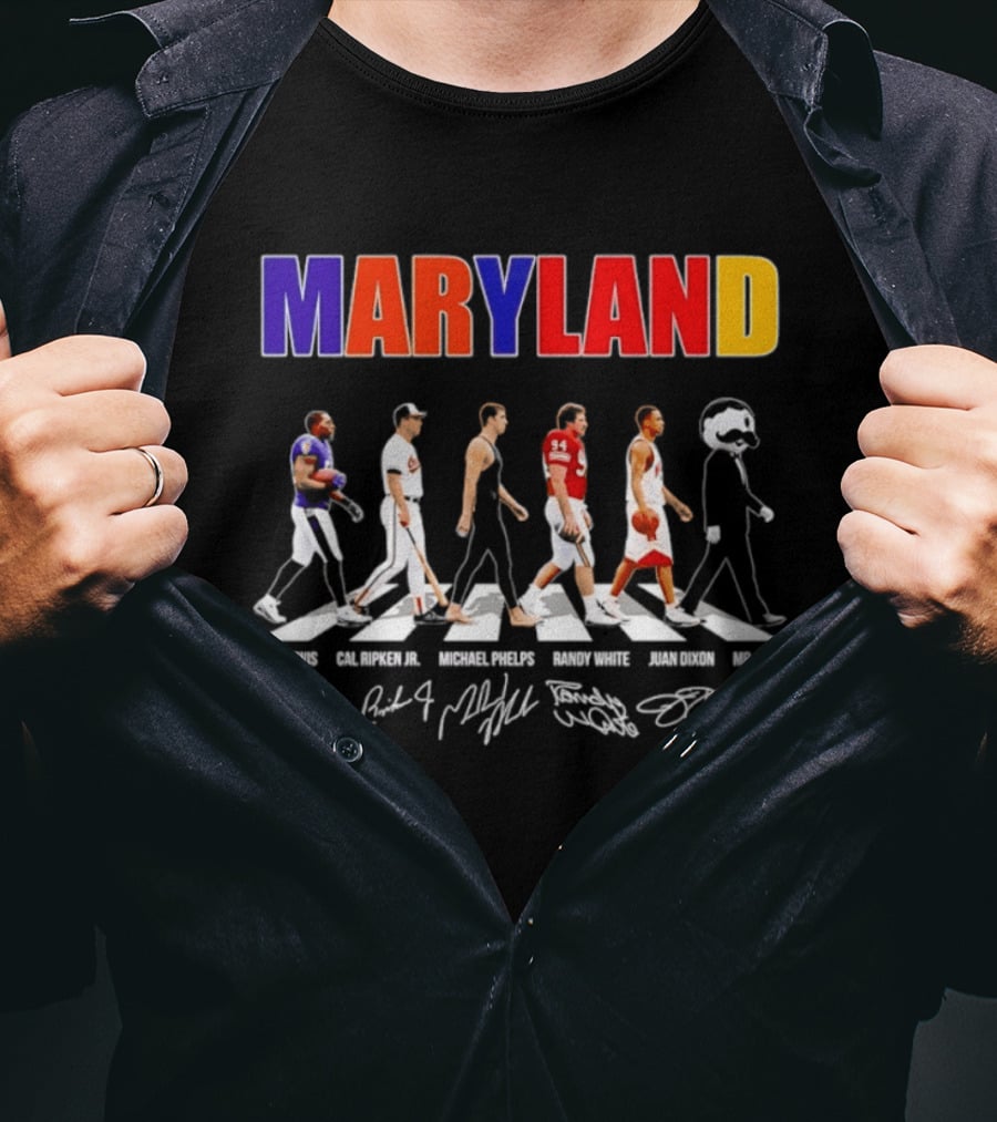 Maryland Ray Lewis Cal Ripken Jr Michael Phelps Randy White Juan Dixon Mr Boh T-Shirt