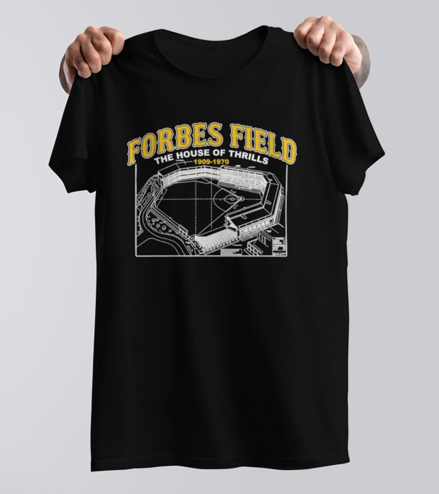 Forbes Field The House Of Thrills 1909 1970 Blueprint Pittsburgh PA T-Shirt