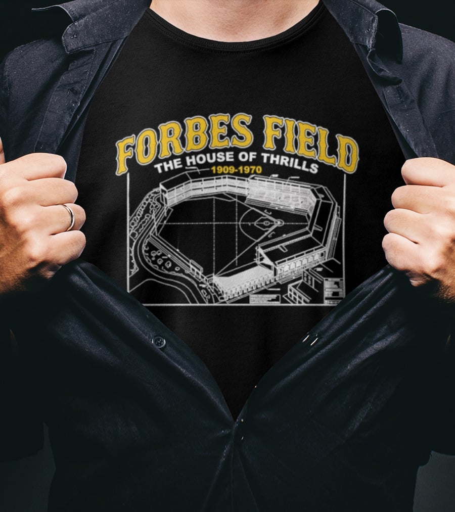 Forbes Field The House Of Thrills 1909 1970 Blueprint Pittsburgh PA T-Shirt