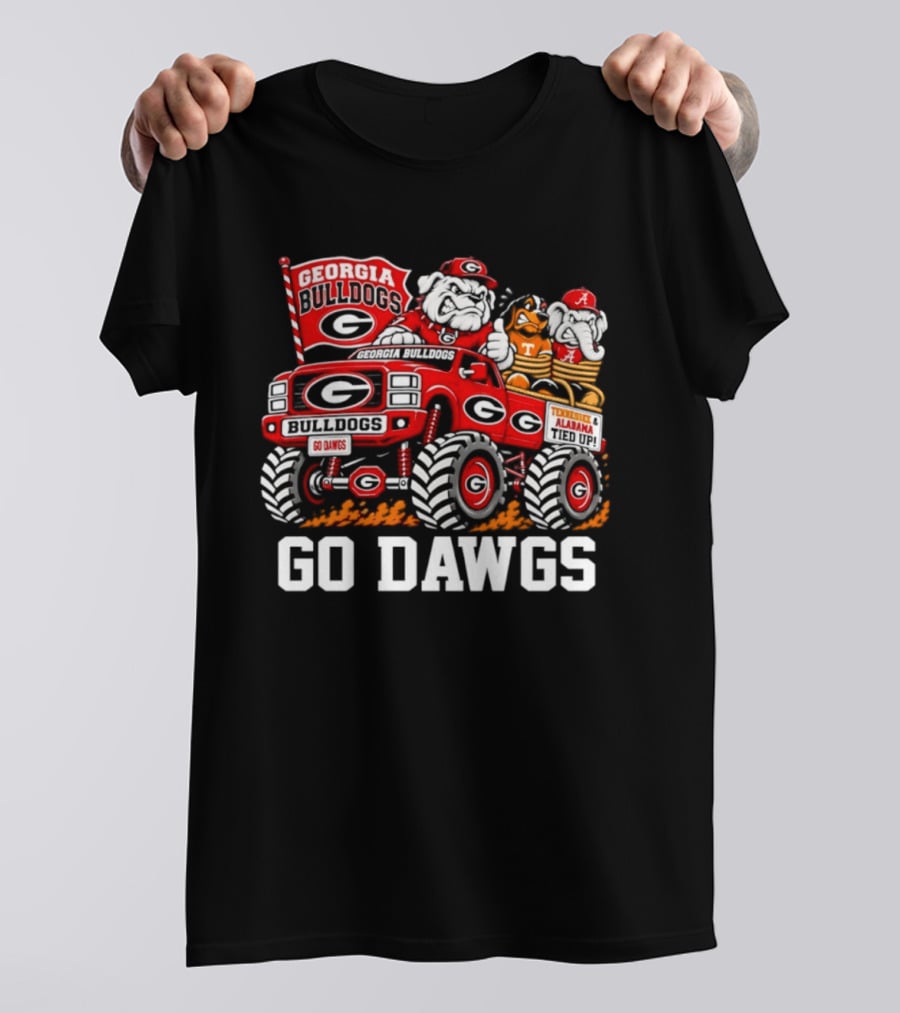 Georgia Bulldogs Monster Truck Go Dawgs Rivalry With Tennessee Alabama T-Shirt