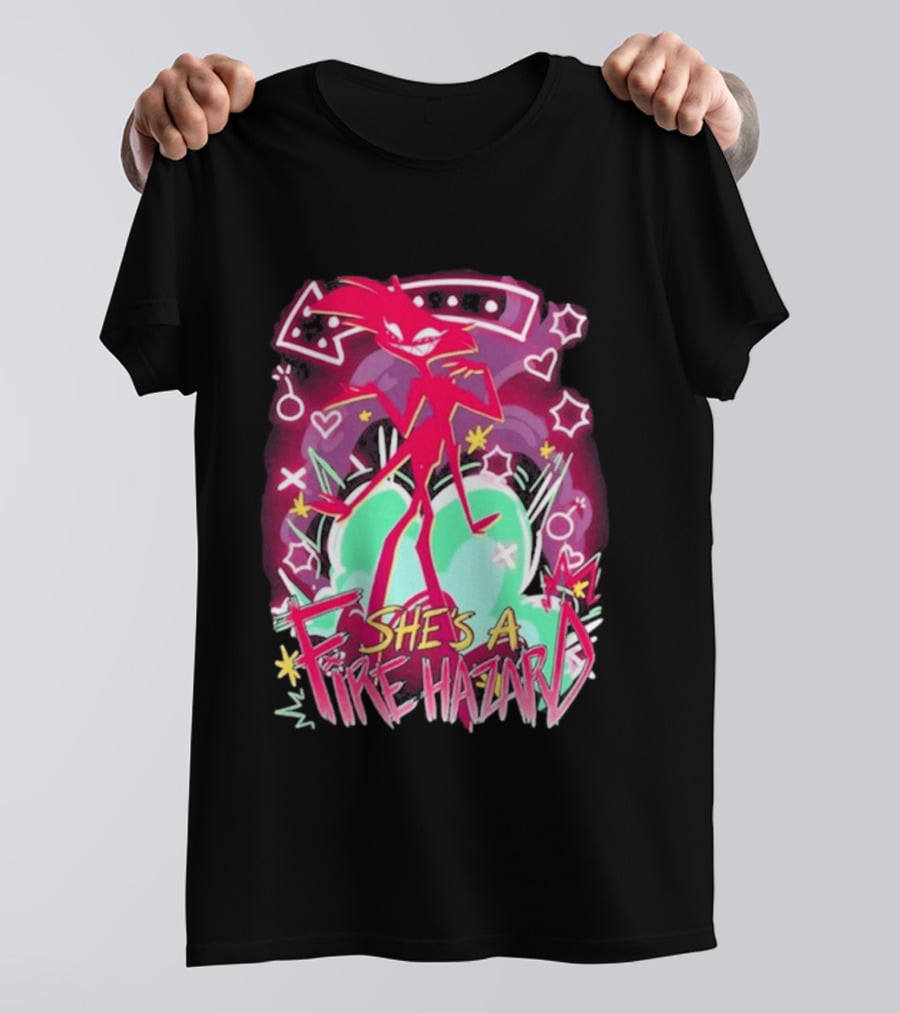 Hazbin Angel Dust She's A Fire Hazard T-Shirt